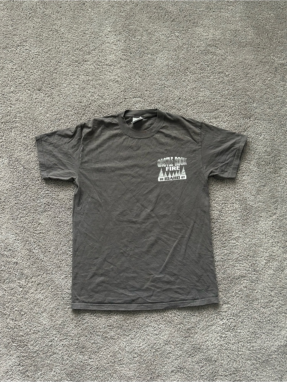 Port and Company Gray Idaho Fire Graphic Tee